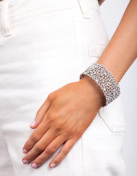 Silver Gem Embellished Bracelet - link has visual effect only