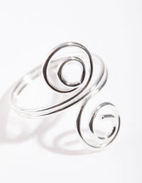 Silver Double End Swirl Ring - link has visual effect only