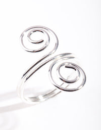 Silver Double End Swirl Ring - link has visual effect only