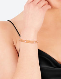 Gold Chain Pearl Anklet Bracelet Pack - link has visual effect only