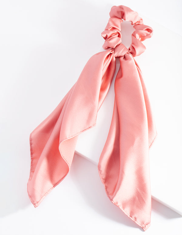 Blush Satin Scarf Scrunchie