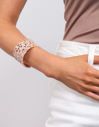 Rose Gold Crater Cuff Bracelet - link has visual effect only