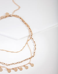 Gold Multi Chain Choker - link has visual effect only