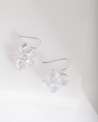 Silver Cubic Zirconia Cluster Earrings - link has visual effect only