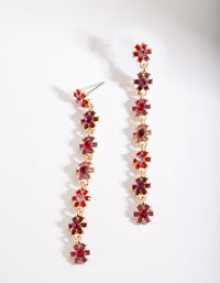 Red Daisy Chain Earrings - link has visual effect only