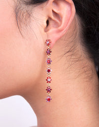 Red Daisy Chain Earrings - link has visual effect only