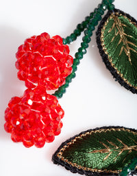 Beaded Cherry Drop Earrings - link has visual effect only