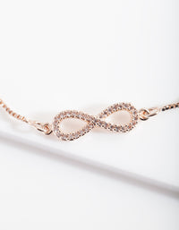 Rose Gold Infinity Diamante Bracelet - link has visual effect only