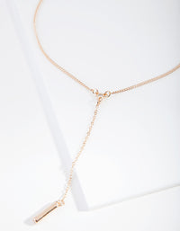 Gold Diamante Stack Drop Necklace - link has visual effect only