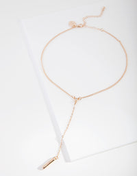 Gold Diamante Stack Drop Necklace - link has visual effect only