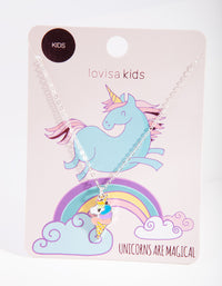 Silver Unicorn Ice Cream Necklace - link has visual effect only