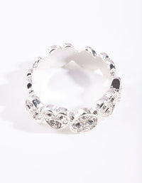 Silver Heart Diamante Ring - link has visual effect only