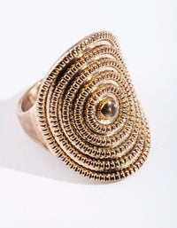 Antique Gold Textured Ring - link has visual effect only