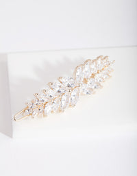 Cubic Zirconia Rose Gold Laurel Hair Clip - link has visual effect only