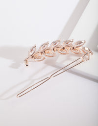 Cubic Zirconia Rose Gold Laurel Clip - link has visual effect only