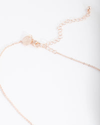 Rose Gold Cubic Zirconia Ring Necklace - link has visual effect only