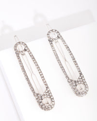 Diamante Safety Pin Hair Clip Pack - link has visual effect only