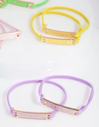 Kids Mixed Enamel Stretch BF Bracelet Pack - link has visual effect only