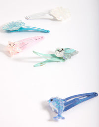 Kids Colourful Sea Creatures Hair Clip 6-Pack - link has visual effect only