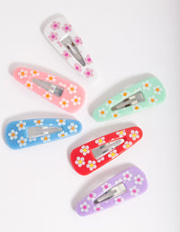 Kids 1cm Floral Clip 6-Pack - link has visual effect only