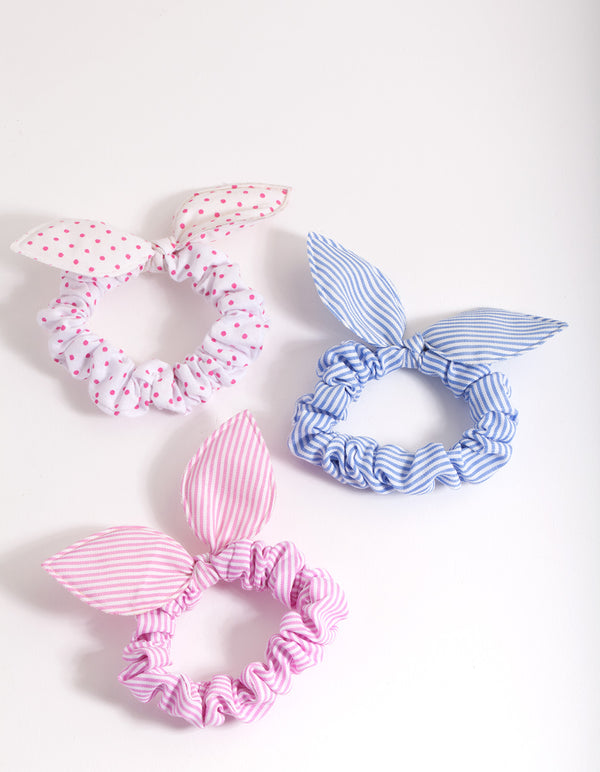 Kids Multi Pattern Scrunchie Bow Pack