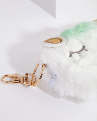 Kids Fluffy Unicorn Purse Keyring - link has visual effect only