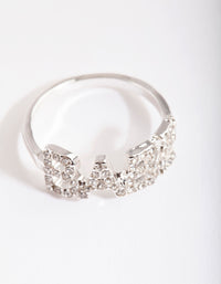 Silver Diamante Babe Ring - link has visual effect only