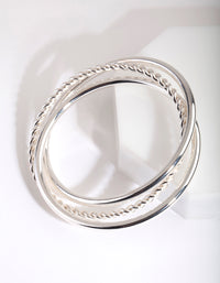 Silver Russian Twist Bangle Set - link has visual effect only