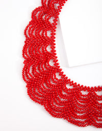 RED  MULTI BEAD COLLAR - link has visual effect only