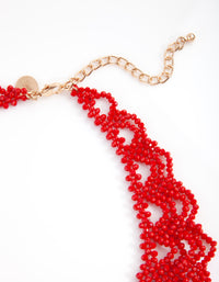 RED  MULTI BEAD COLLAR - link has visual effect only