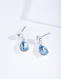 Aqua Diamond Simulant Teardrop Earrings - link has visual effect only