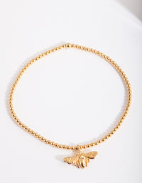 Gold Plated Sterling Silver 3D Bee Stretch Bracelet - link has visual effect only