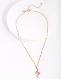 Gold Multi Diamante Snake Necklace - link has visual effect only