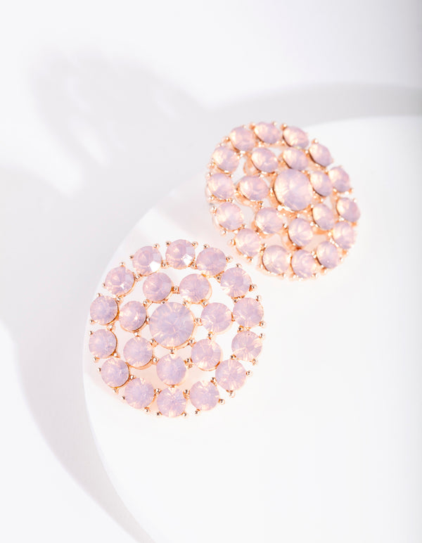 Opalescent Pink Bling Stud