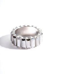 Silver Baguette Band Ring - link has visual effect only