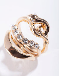 Gold Knot Snake Ring Pack - link has visual effect only