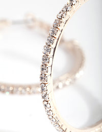 Mixed Size Rose Gold Diamante Hoop Pack - link has visual effect only