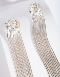 Silver Chain Knot Drop Earrings - link has visual effect only