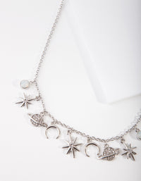 Silver Celestial Charm Necklace - link has visual effect only