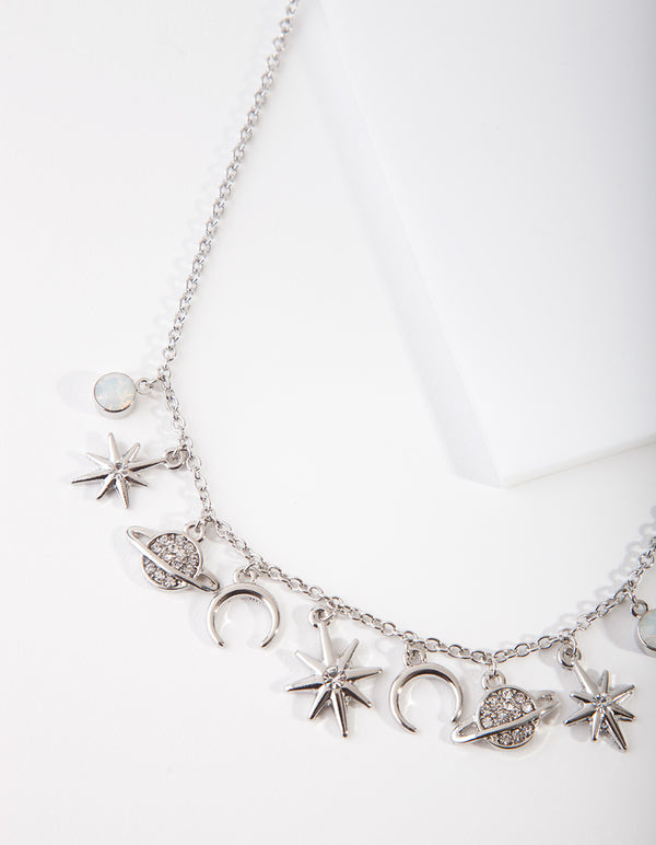 Silver Celestial Charm Necklace