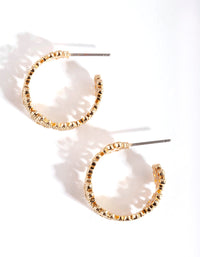 Gold Daisy Chain Hoop Earrings - link has visual effect only