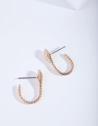 Gold U Snake Hoop Earrings - link has visual effect only