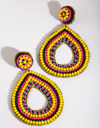 Beaded Psychedelic Drop Earrings - link has visual effect only