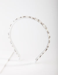 Silver Trim Pearl & Crystal Headband - link has visual effect only