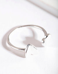 Silver Open Double Heart Ring - link has visual effect only