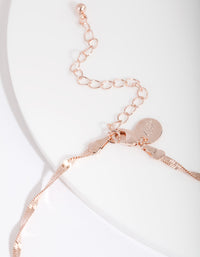 Rose Gold Twist Chain Anklet - link has visual effect only