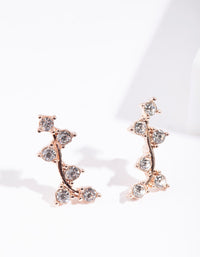 Rose Gold Diamante Crawler Earrings - link has visual effect only