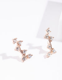 Rose Gold Diamante Crawler Earrings - link has visual effect only