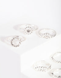 Silver Diamante Dot Ring 8-Pack - link has visual effect only