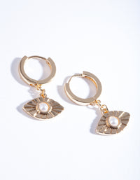 Gold Evil Eye Huggie Earrings - link has visual effect only